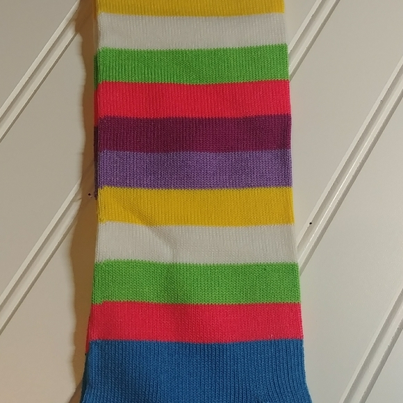 Focus Blue Rainbow Striped Toe Socks - Picture 6 of 8